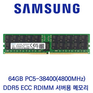 삼성전자 서버용 64GB DDR5 4800 PC5-38400 ECC/REG 벌크 패키지포장
