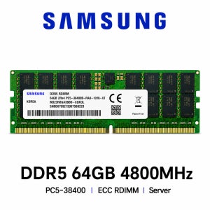 삼성전자 서버용 메모리 DDR5 64GB 4800 PC5 38400 ECC REG