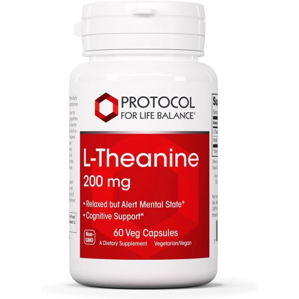 <b>프로토콜 포 라이프</b> 밸런스 엘<b>테아닌</b> 200mg 일반 스트레스 졸음 없음 60 <b>발란스</b>