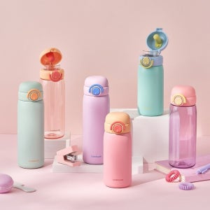 LOCKNLOCK 락앤락 스쿨핏 스위치캡 텀블러 어린이 초등학생 유치원 보온보냉 물병 380ml [각인 선물 포장 가능]