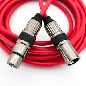 HDTOP 국산 XLR 암수 마이크 연장 케이블 레드 5M HT-TP1881