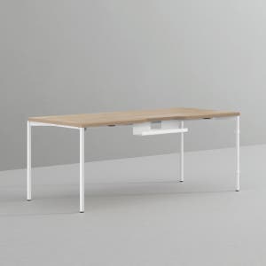 데스커 컴퓨터 책상 2.0 1800x800mm, 메이플+화이트