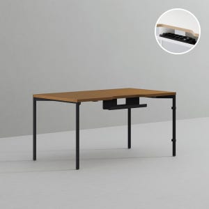 데스커 컴퓨터 책상 2.0 1400x800mm, 모던아카시아