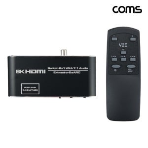 Coms HDMI 2:1 선택기 & 오디오 컨버터 eARC 7.1CH 돌비 4K 60Hz OU854