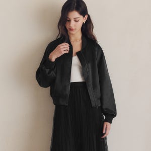 [주말라이브특가][제로스트릿] 쉬머링 블루종 SHIMMERING BLOUSON / BLACK