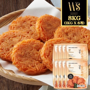 냉동 당근채전 8kg [ 안주 업소용 대용량 반찬 부침개 당근부침개 전 ]