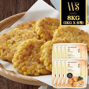 냉동 옥수수알전 8kg [ 안주 업소용 대용량 반찬 부침개 옥수수전 ]