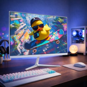 사무실 서브 모니터 듀얼 모니터 비트엠 Newsync 25인치 화이트 무결점 모니터