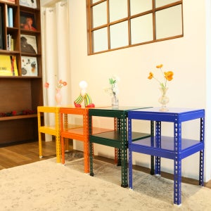 시스템선반 철제 거실 인테리어 2단 60x40x120cm 폴던스랙 올스틸
