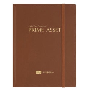 프라임에셋 보험 증권 파일 바인더 철 - 와이즈 밴드 브라운 가죽 화일 10p