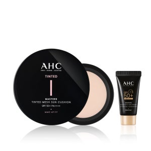 [10% 슈퍼적립] AHC 마스터즈 틴티드 메쉬 선쿠션 쿨베이지 15g+리필 15g+선크림 10ml