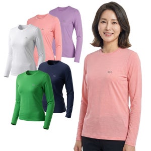 MOLEX 1+1 여름 여성 쿨 라운드 긴팔 냉감 티셔츠 운동 작업복 이너웨어 아웃도어 435