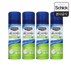 쉬크 쉐이브가드 쉐이빙젤 센서티브 라임폼 220ml, 4개