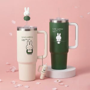 보퀴진 미피 말차시리즈 대용량 텀블러 2종 (+미피키링+빨대캡)