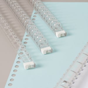 원터치 루즈링 플러스 9.5mm 투명 7개입 30공 루즈리프 바인더링 셀프제본