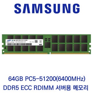 삼성전자 서버용 64GB DDR5 6400 PC5-51200 ECC/REG 벌크 패키지포장