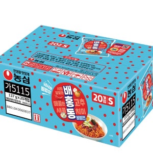 농심 배홍동 비빔면 가족 간식 회사 야식 사무실 탕비실 137g 20봉 1박스