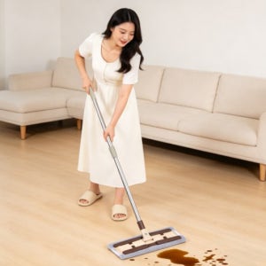 이지탭 밀대 원터치 물걸레 쉬운 교체 다용도 청소밀대