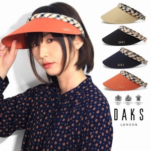 닥스 썬캡 선바이저 모자 여성 여자 하우스체크 여름 DAKS d9922 베이지