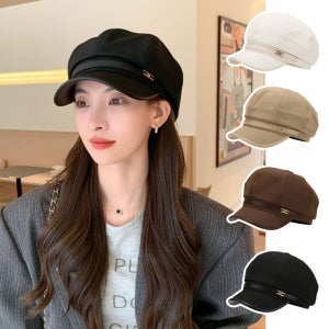 여성 장식 레더챙 팔각모 뉴스보이캡 현팅캡 데일리 중년여성 마도로스 편안한 외출모자