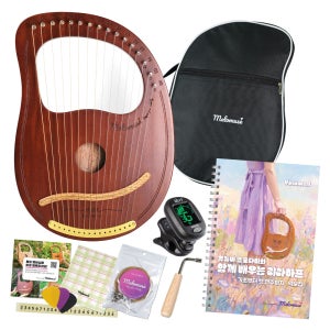 완벽튜닝배송 멜로뮤즈 아이린 클래식 미니 리라 하프 16현 악보교재+튜너 취미 입문용 악기