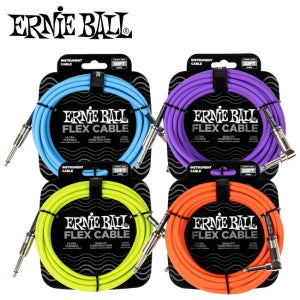 (뮤직캠프)어니볼 Flex / 통기타 베이스 일렉기타 케이블 Angled