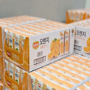 회사 복지 탕비실 농사일 계절근로자 새참 간식 롯데 델몬트 오렌지 드링크 190mlx24개