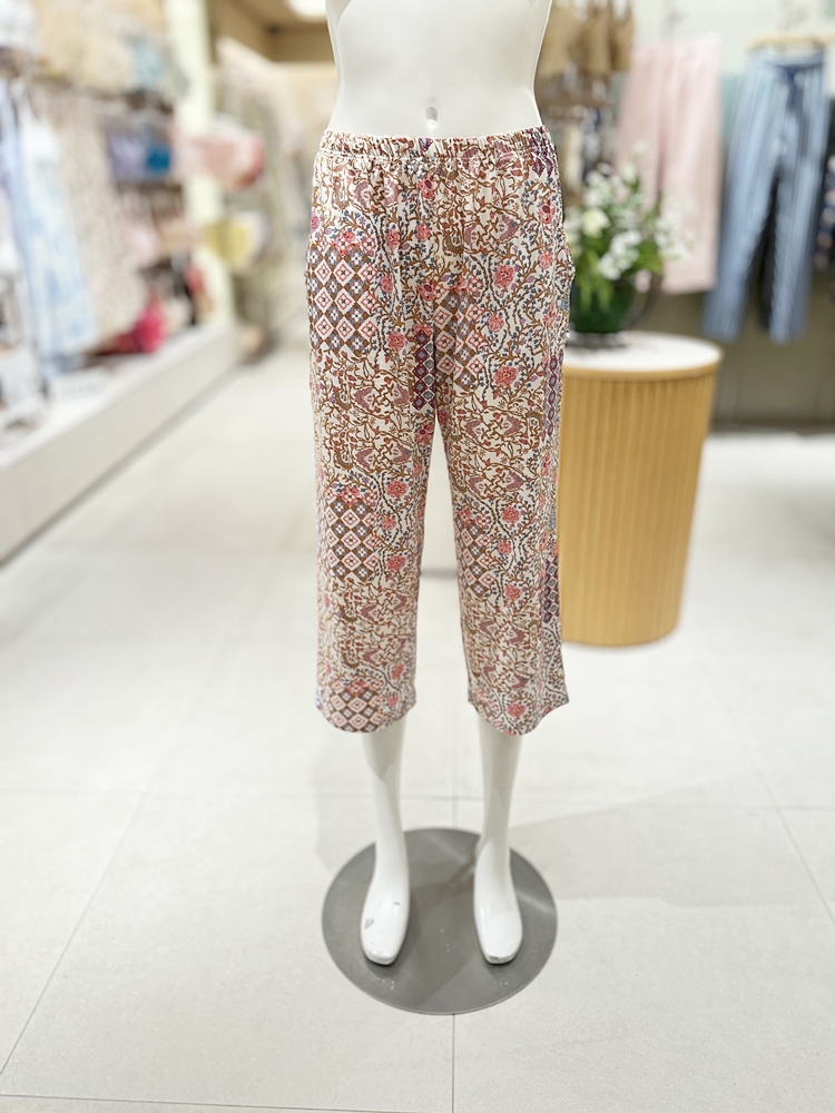 비비안 실크 플라워 프린트 파자마