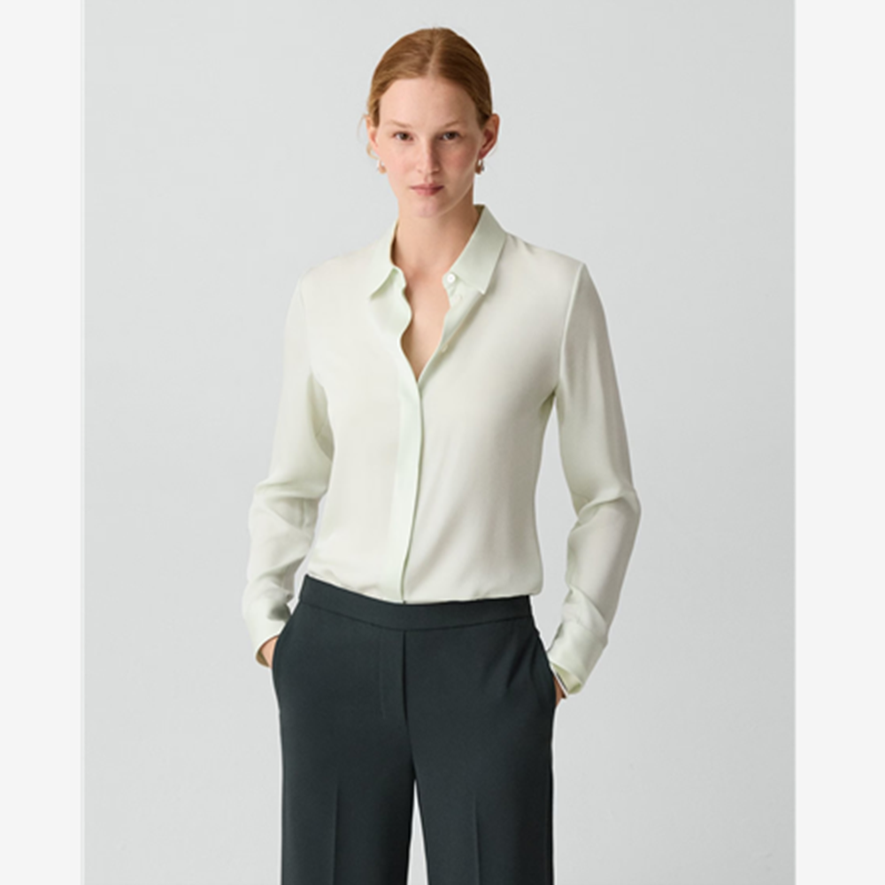 THEORY 실크 Fitted Shirt in Silk Georgette -M0102536