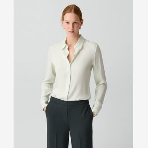 THEORY 실크 Fitted Shirt in Silk Georgette -M0102536