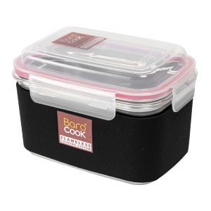 바로쿡 다목적 원형용기 1200ml 세트(사각용기 1개+리필용 발열팩 50g 1개)