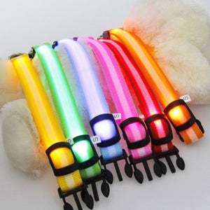 야간 led 강아지 목줄 발광 강아지 목줄 산책용 안전