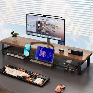 2단 모니터받침대 50cm 듀얼모니터받침대 컴퓨터모니터받침대 책상정리 모니터거치대