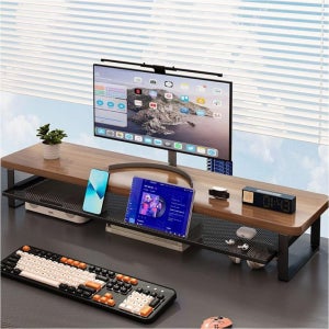 2단 모니터받침대 100cm 듀얼모니터받침대 컴퓨터모니터받침대 1m 모니터거치대
