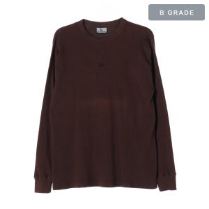 KARL KANI 칼카니 브라운 골지 롱슬리브 티셔츠 MAN-M