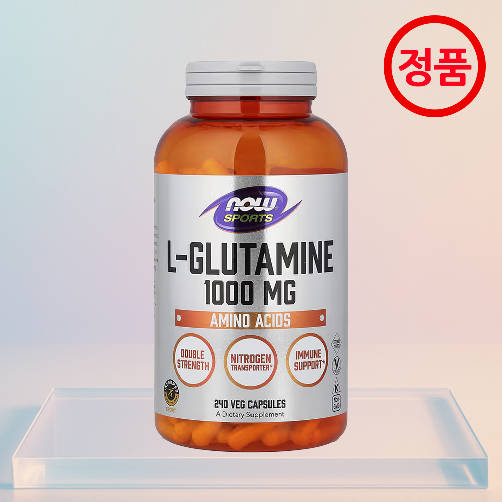 나우푸드 L<b>글루타민 1000mg</b> 순수 아미노산 대용량 240캡슐