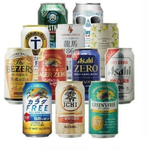 일본 논알콜 맥주 테이스팅 박스 아사히/기린/산토리/료마 12종