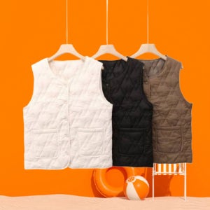 여성 봄 초경량 누빔 슬림 조끼 가벼운 간절기 퀼팅 패딩 환절기 중년여성조끼