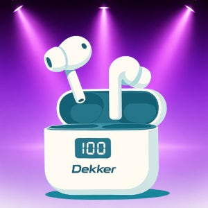 데커 DK-E300 프리미엄 ANC 블루투스 이어폰 화이트