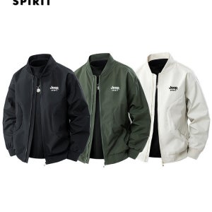 지프 자켓 남성 스탠드 칼라 방풍 간절기 점퍼