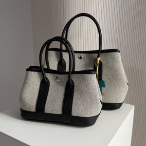 her 가든 캔버스 토트백