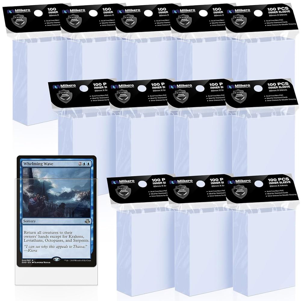 1200 팩 카드 슬리브 MTG TCG 게이밍 카드와 호환되는 더블 트레이딩 슬리브에 Clear 1 5000 Inner Sleeve