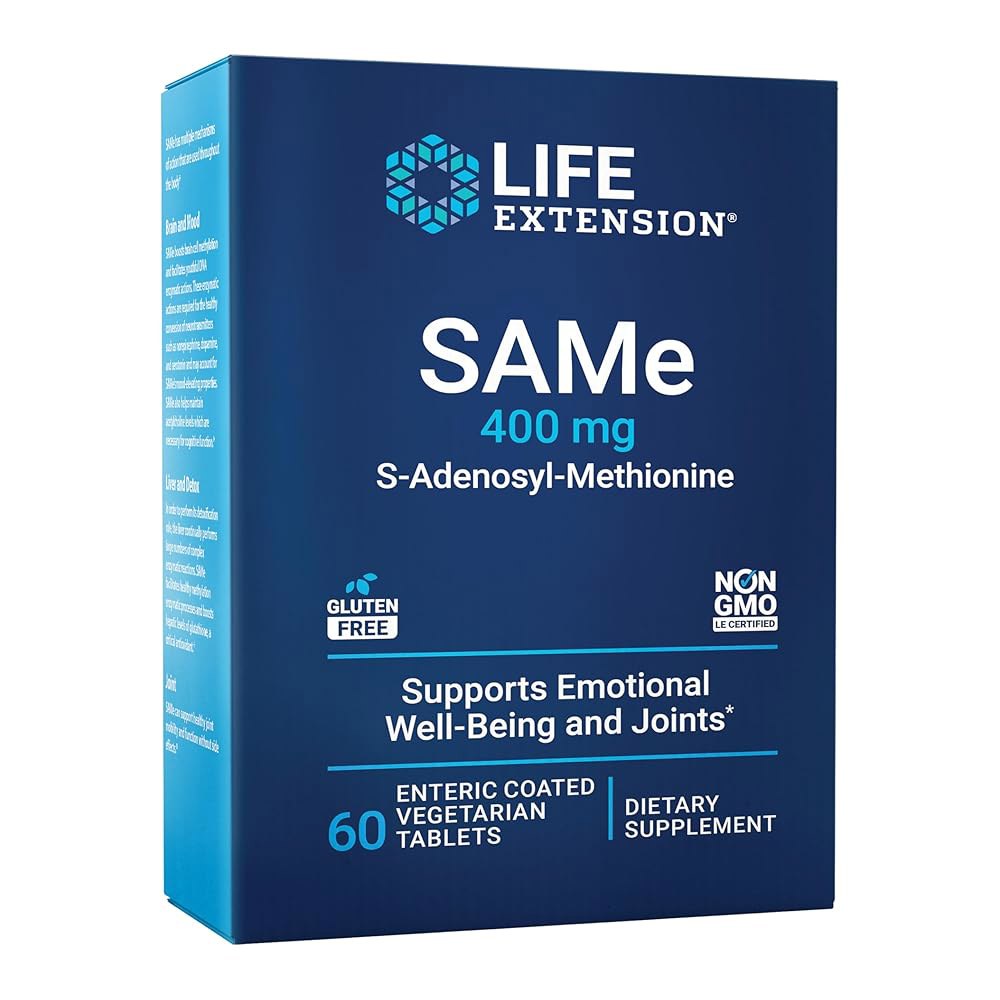 라이프익스텐션 SAMe S <b>아데노실 메티오닌</b> 400mg 태블릿 60정