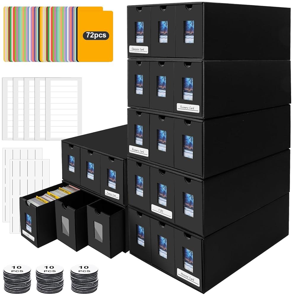 빌리플 21000 커맨더 디스플레이용 트레이딩 카드 보관함 60개의 칸막이가 있는 12-600 CT Boxes