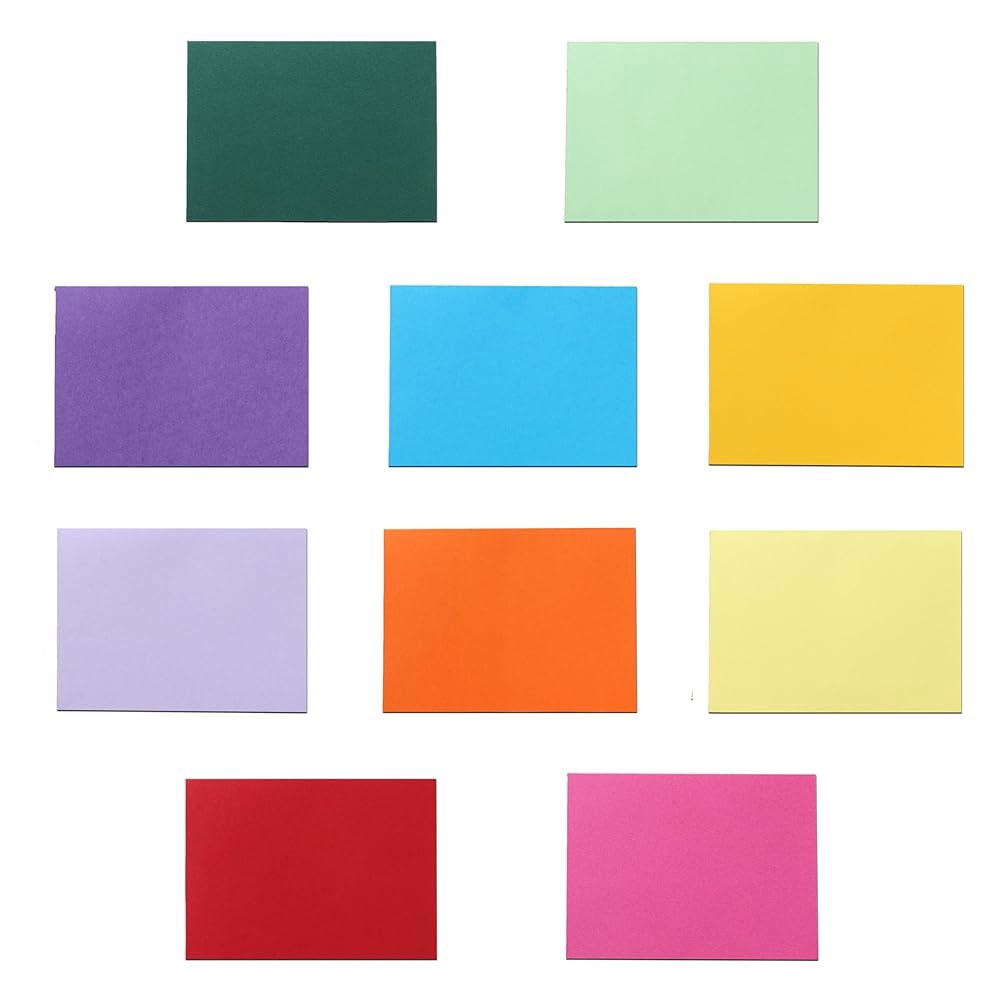 과키카에 60장 10가지 다양한 색상의 카드 스톡 5 X 7 공예지 DIY 제작용 300 Black 5 x 7 - 150 PCS