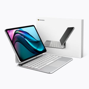 지니비 에센셜 매직키보드 아이패드 키보드 케이스 실버화이트, 아이패드 에어 11 M4