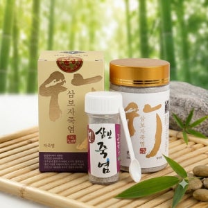 [제조사직배송]9회구운 용융 삼보 자색 자죽염 230g 고체 분말형 천연 미네랄소금