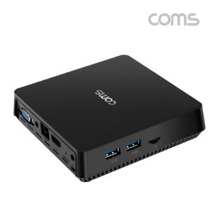 Coms 초소형 미니 PC 소형 컴퓨터 무소음 HDMI/VGA 5G/2.4G WiFi 무선 블루투스 4.0 외부 SATA HDD 2TB 장착가능, USB 3.0 유선 EL563