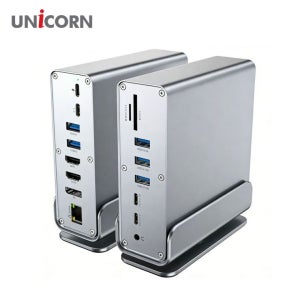 유니콘 C타입 16in1 멀티허브 도킹스테이션 10G 100W 썬더볼트 지원 모니터확장 미러링 TCH-1600M