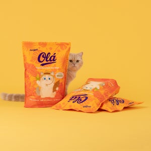 OM-3 매직카펫 올라 브라질 카사바 고양이모래 믹스(오렌지), 4kg, 3개